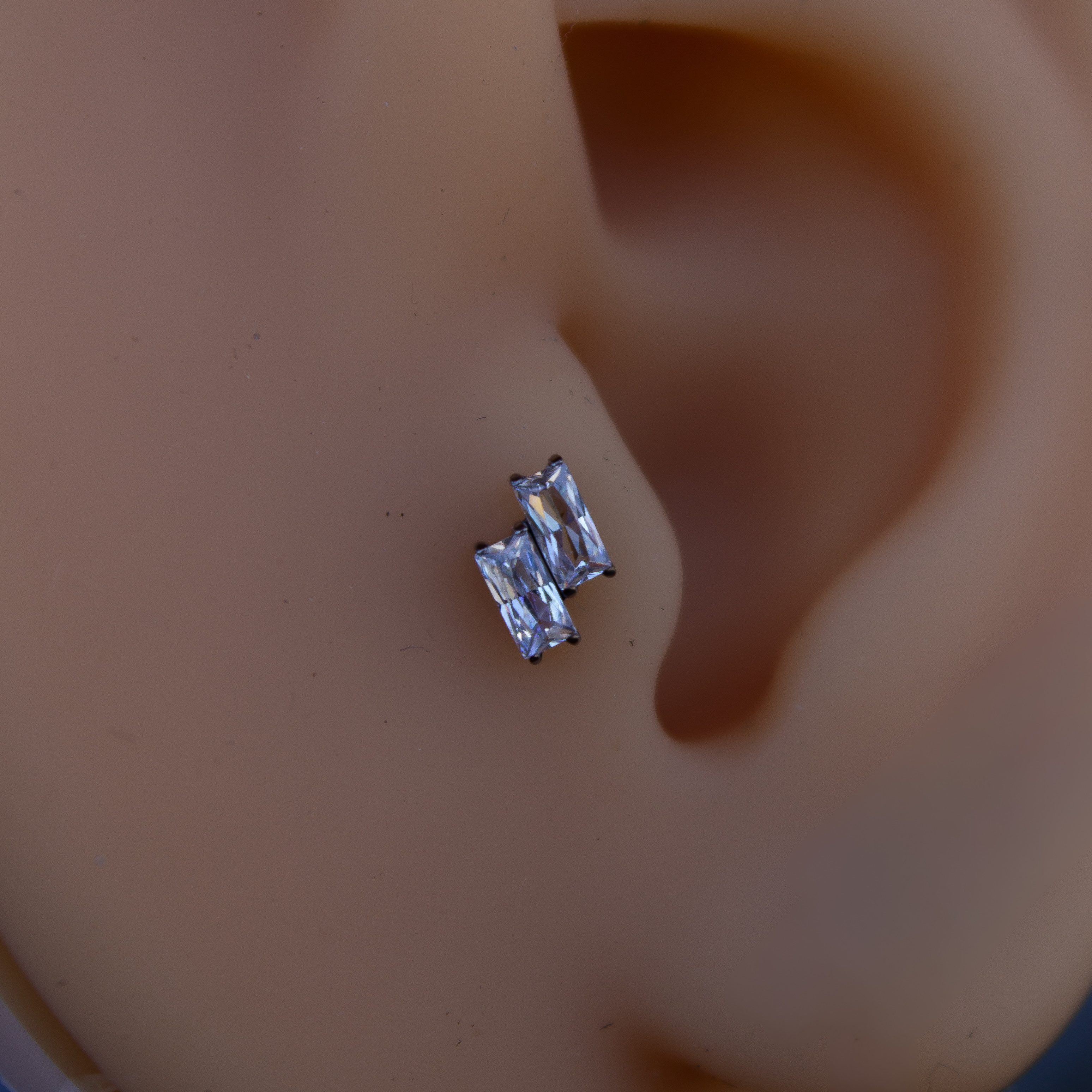 Labret zircônia Dupla